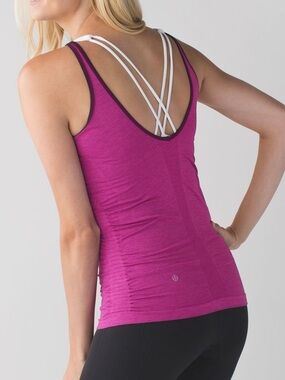 Lululemon See Info In The Flow Tank Heathered Regal Plum